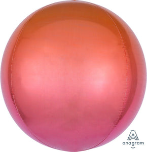 Red & Orange <br> Ombré Orbz Balloon - Sweet Maries Party Shop