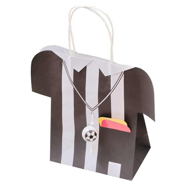 Referee Shirt Party Bags <br> With Whistles and Card Tags (5) - Sweet Maries Party Shop