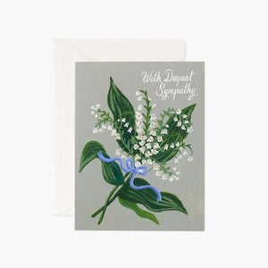 Rifle Paper Co <br> Lily Of The Valley Sympathy - Sweet Maries Party Shop