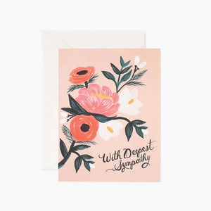 Rifle Paper Co <br> With Deepest Sympathy - Sweet Maries Party Shop
