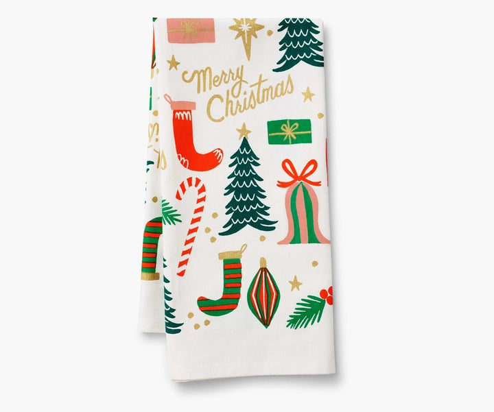 Rifle Paper Co. Deck The Halls <br> Christmas Tea Towel - Sweet Maries Party Shop