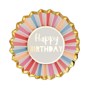 Rose <br> Happy Birthday Badge - Sweet Maries Party Shop