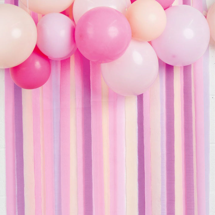 Rose Coloured <br> Paper Streamers - Sweet Maries Party Shop