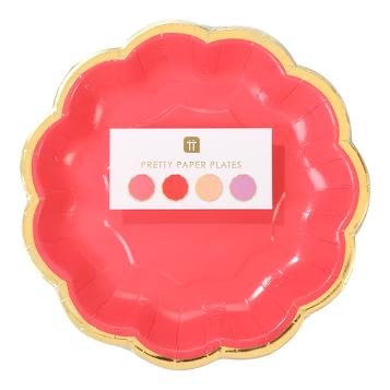 Rose Pink <br> Side Plates (12) - Sweet Maries Party Shop