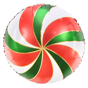 Round Red & Green Candy <br> 14"/35cm - Sweet Maries Party Shop