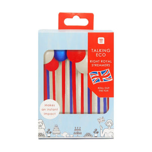 Royal Red, White & Blue <br> Paper Streamers - Sweet Maries Party Shop