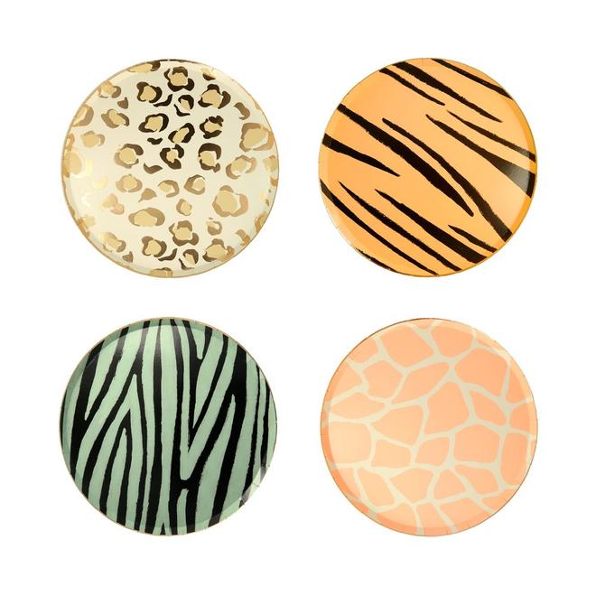 Safari Animal Print <br> Side Plates (8) - Sweet Maries Party Shop