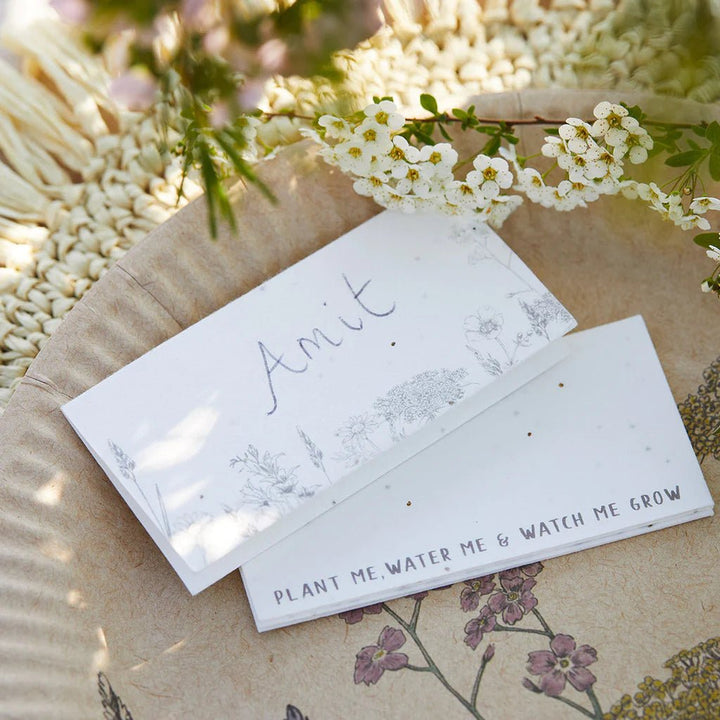 Seed Paper Compostable <br> Place Cards (20) - Sweet Maries Party Shop