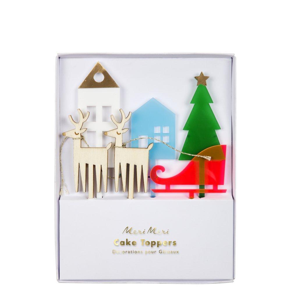 Sleigh Scene <br> Acrylic Cake Toppers - Sweet Maries Party Shop