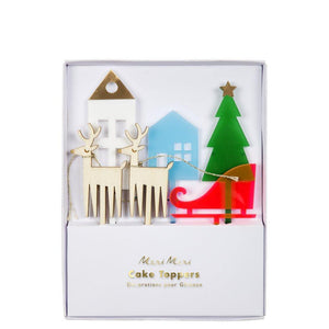 Sleigh Scene <br> Acrylic Cake Toppers - Sweet Maries Party Shop
