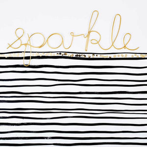 'Sparkle' <br> Wire Word Gold - Sweet Maries Party Shop