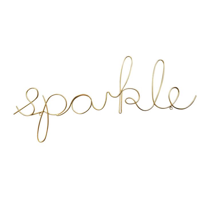 'Sparkle' <br> Wire Word Gold - Sweet Maries Party Shop