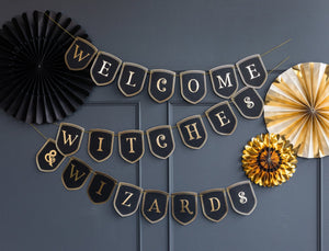 Spellbound Welcome <br> Wizards & Witches Banner - Sweet Maries Party Shop