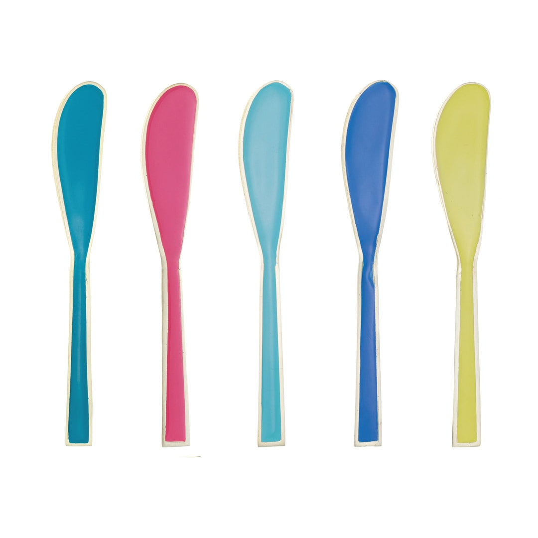 Spreader Set <br> Enamel & Brushed Gold <br> Assorted Colours - Sweet Maries Party Shop