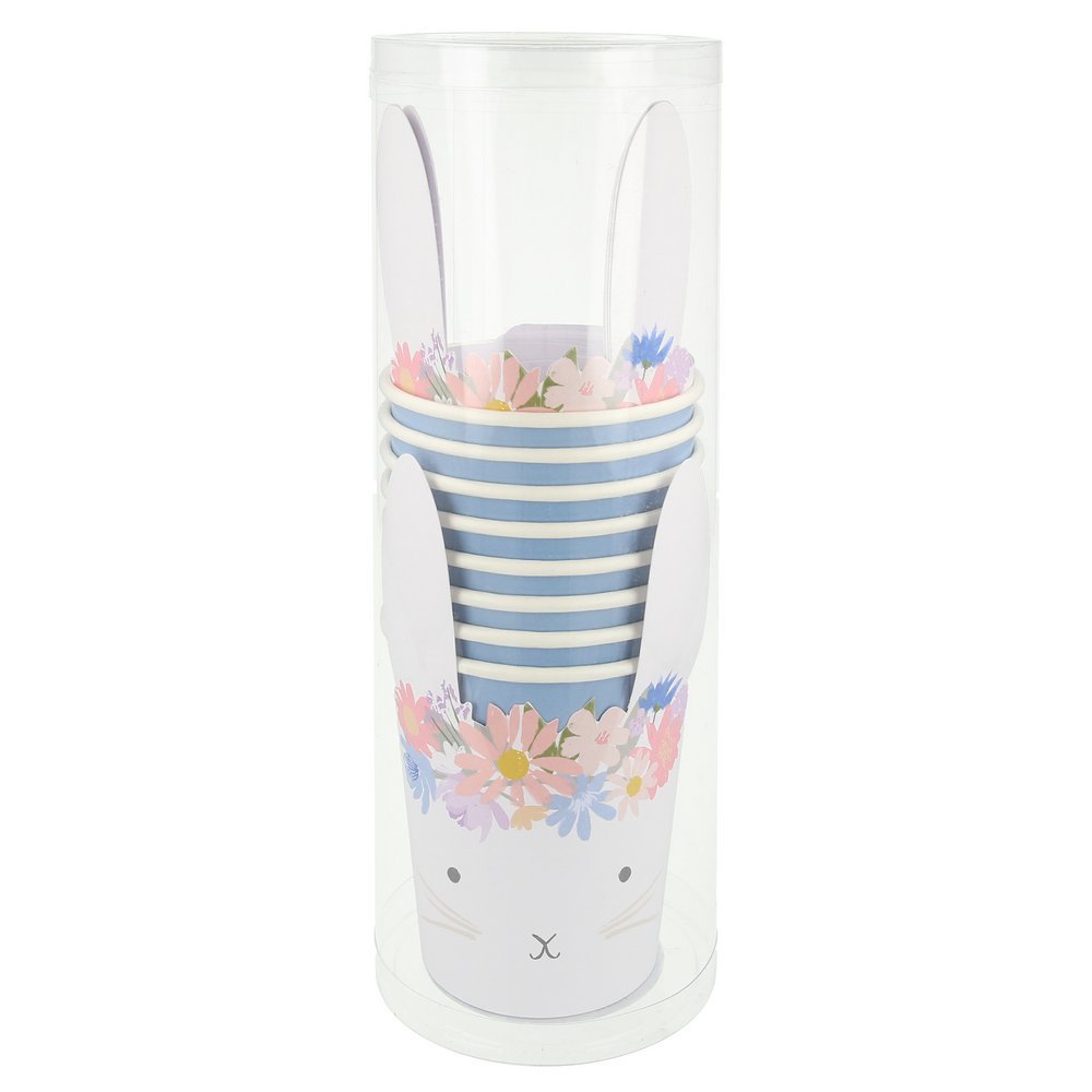 Spring Floral <br> Bunny Cups (8) - Sweet Maries Party Shop