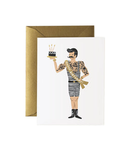 Strongman <br> Birthday Card - Sweet Maries Party Shop