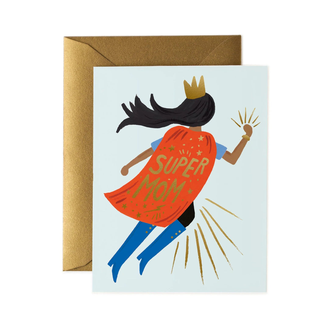 Super Mum Blue <br> Mother’s Day Card - Sweet Maries Party Shop