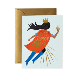 Super Mum Blue <br> Mother’s Day Card - Sweet Maries Party Shop