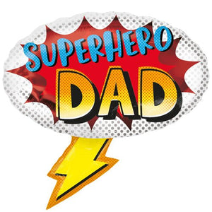 Superhero Dad <br> 27” Inflated Balloon - Sweet Maries Party Shop
