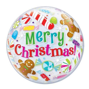 Sweet Merry Christmas <br> 22” Bubble Balloon - Sweet Maries Party Shop