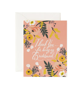 Thank You <br> Bridesmaid Card - Sweet Maries Party Shop