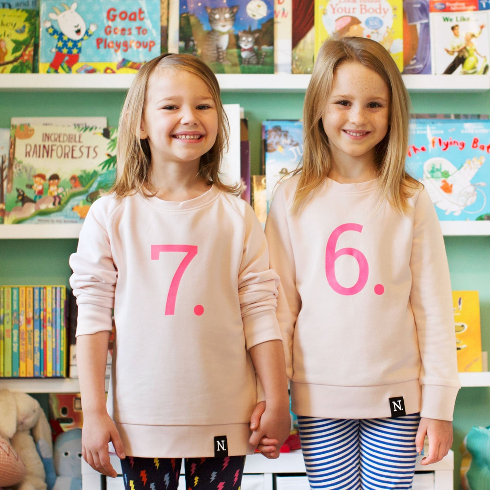 The Numbers - 6 Pink Sweatshirt - Sweet Maries Party Shop