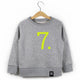 The Numbers - 7 Grey Sweatshirt - Sweet Maries Party Shop