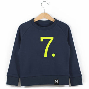 The Numbers - 7 Navy Sweatshirt - Sweet Maries Party Shop