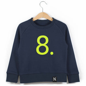 The Numbers - 8 Navy Sweatshirt - Sweet Maries Party Shop