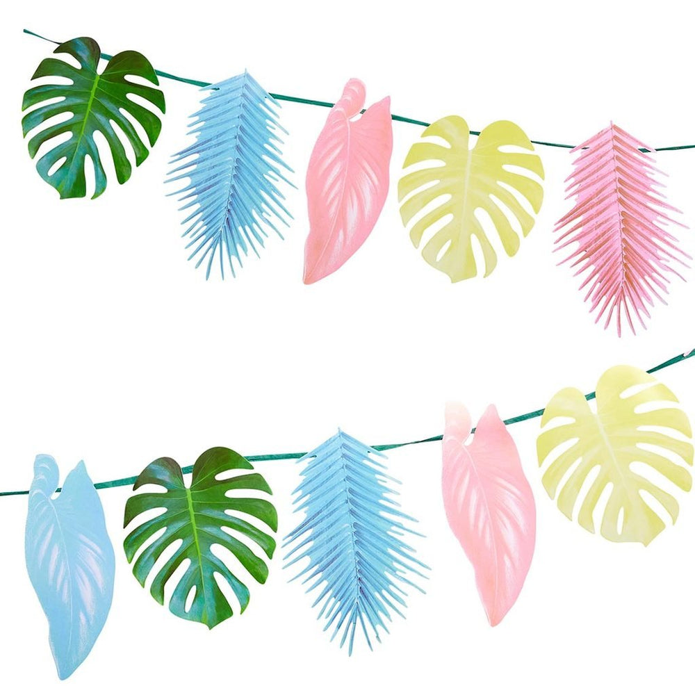 Tropical Palm <br> Pastel Leaf Garland - Sweet Maries Party Shop