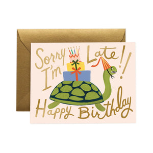 Turtle Belated Birthday <br> Birthday Card - Sweet Maries Party Shop