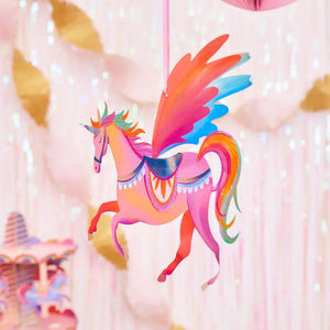 Unicorn Princess <br> Honeycomb Decorations (5) - Sweet Maries Party Shop