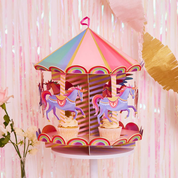 Unicorn Princess Carousel <br> Treat Stand - Sweet Maries Party Shop