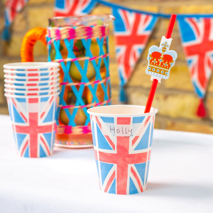 Union Jack <br> Paper Cups (8) - Sweet Maries Party Shop