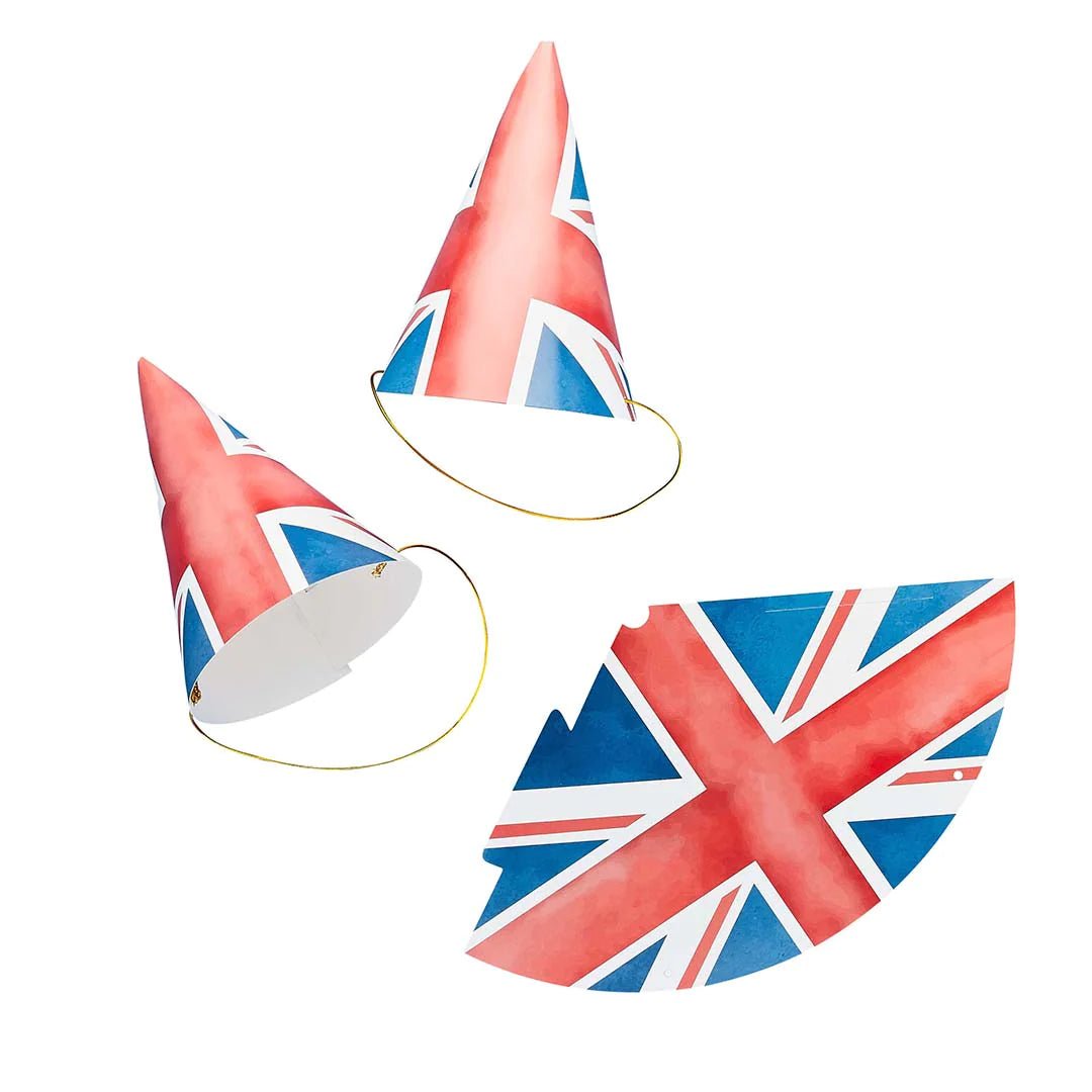 Union Jack <br> Party Hats (10 Pack) - Sweet Maries Party Shop