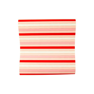 Valentine Red & Pink <br> Striped Table Runner - Sweet Maries Party Shop