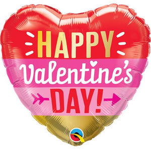 Valentine’s Day Arrow Stripes <br> Heart Balloon - Sweet Maries Party Shop