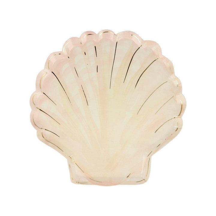 Watercolour Clam Shell <br> Plates (8) - Sweet Maries Party Shop