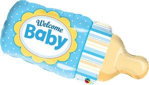 Welcome Baby Bottle <br> Blue Balloon - Sweet Maries Party Shop