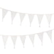 White <br> Fabric Flag Bunting - Sweet Maries Party Shop