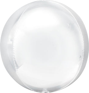 White <br> Orbz Balloon - Sweet Maries Party Shop