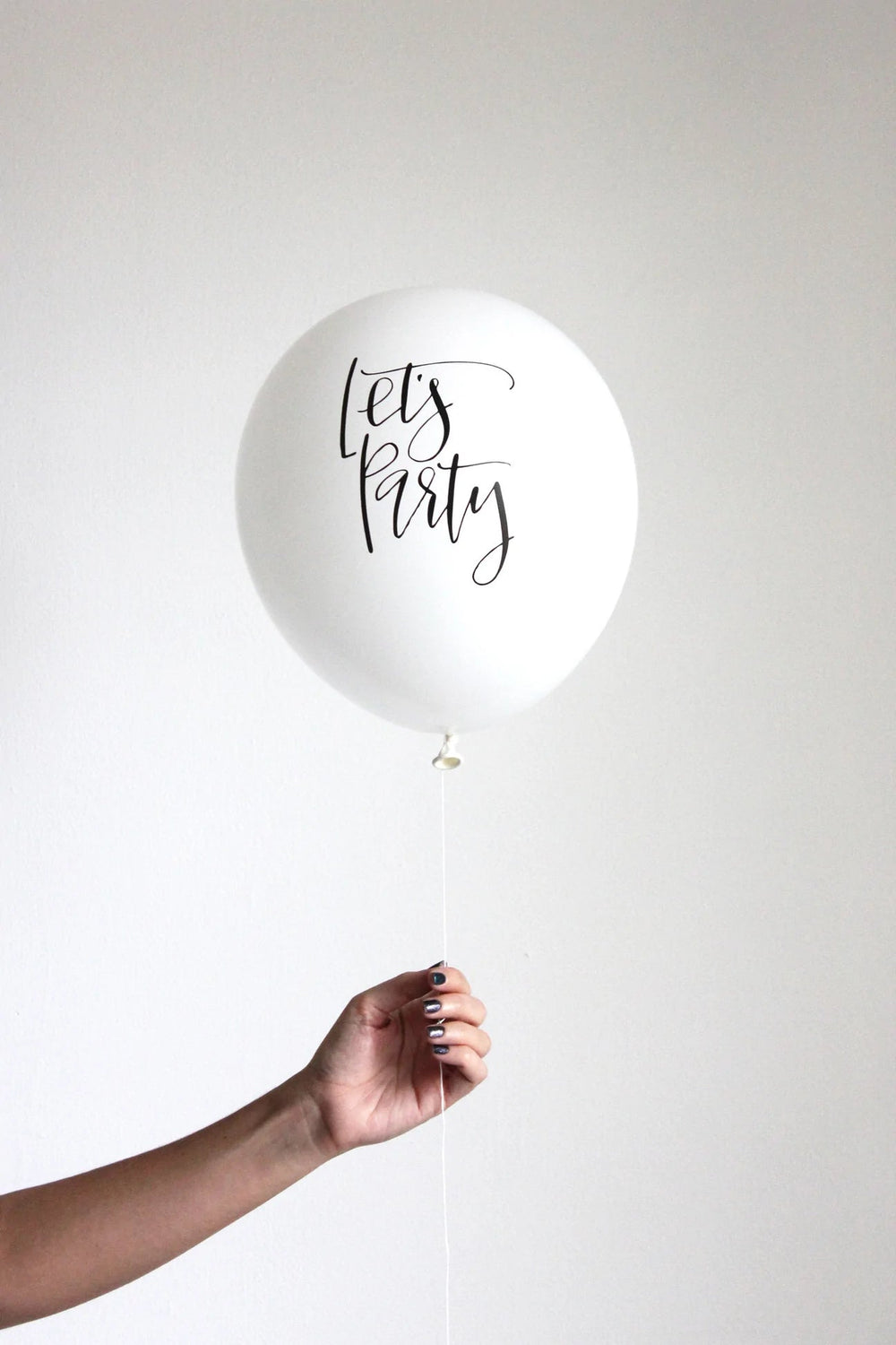 White Calligraphy Let's Party <br> Balloons Pack - Sweet Maries Party Shop