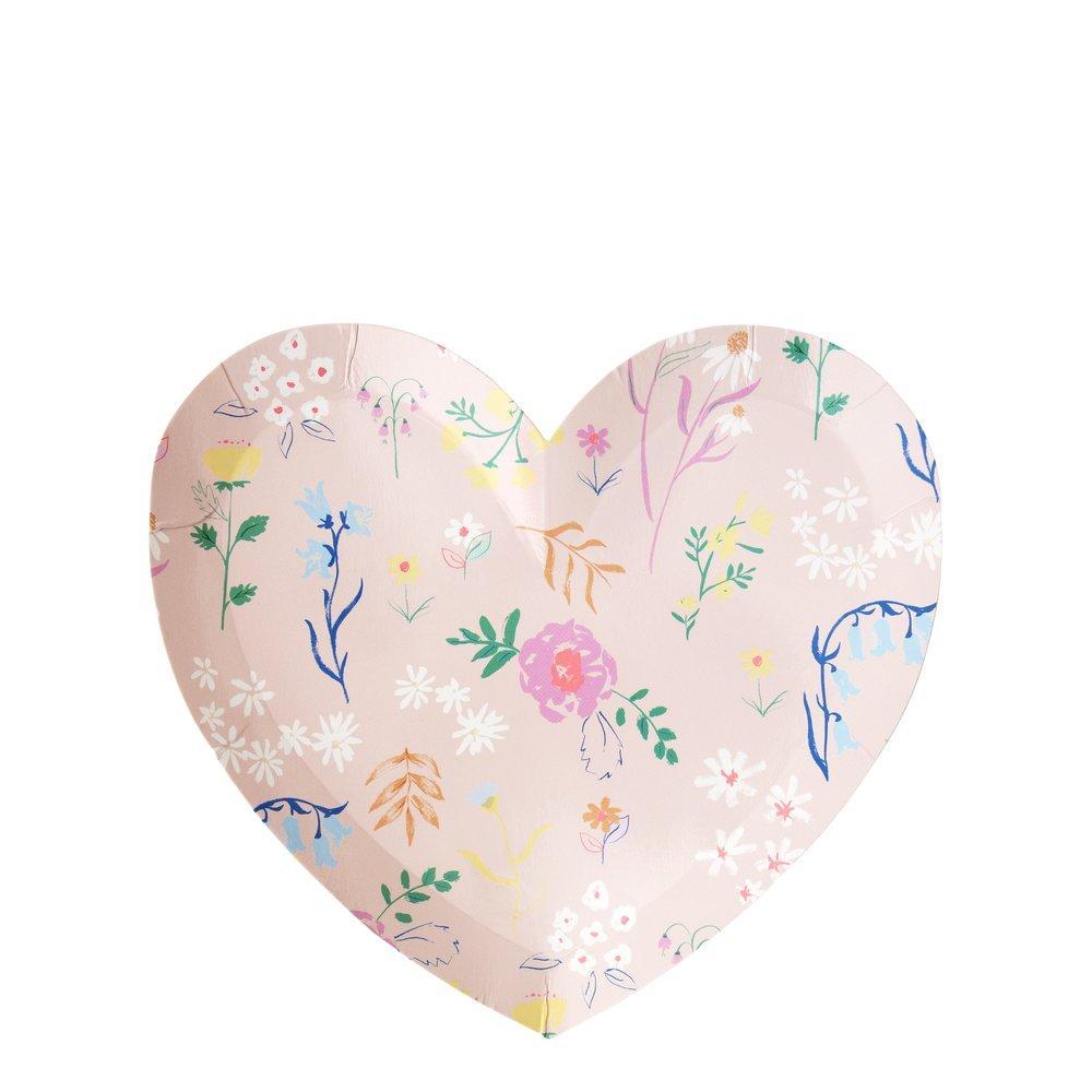 Wildflower Heart <br> Small Plates - Sweet Maries Party Shop