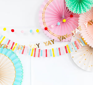 Yay & Pom Pom<br> Mini Banner - Sweet Maries Party Shop