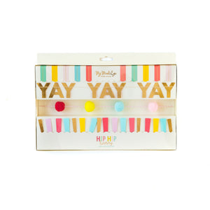 Yay & Pom Pom<br> Mini Banner - Sweet Maries Party Shop