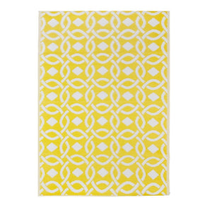Yellow Geometric <br> Outdoor Rug 120cm x 180cm - Sweet Maries Party Shop