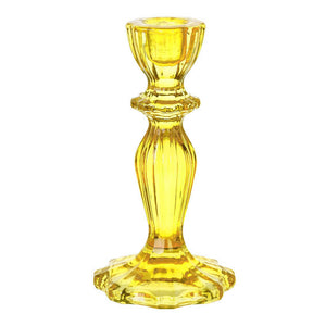 Yellow Glass <br> Candle Holder - Sweet Maries Party Shop