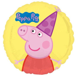 Yellow Round Peppa Pig <br> 31”/78cm - Sweet Maries Party Shop