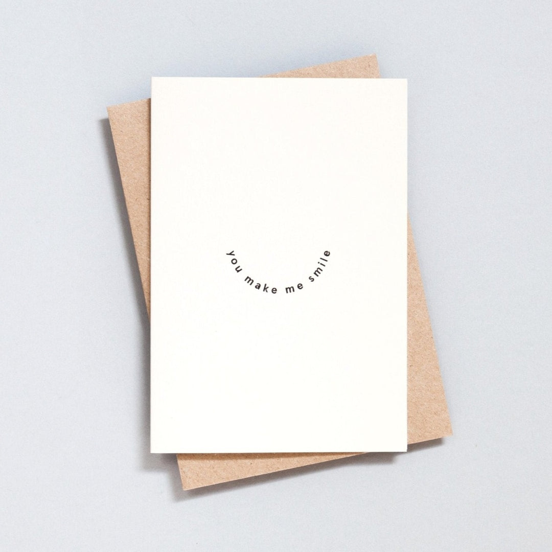 You Make Me Smile <br> Foil Blocked Card - Sweet Maries Party Shop